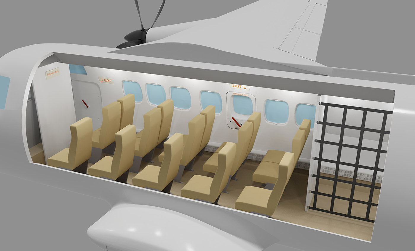 Компоновка салона L-410 Пассажирский вариант