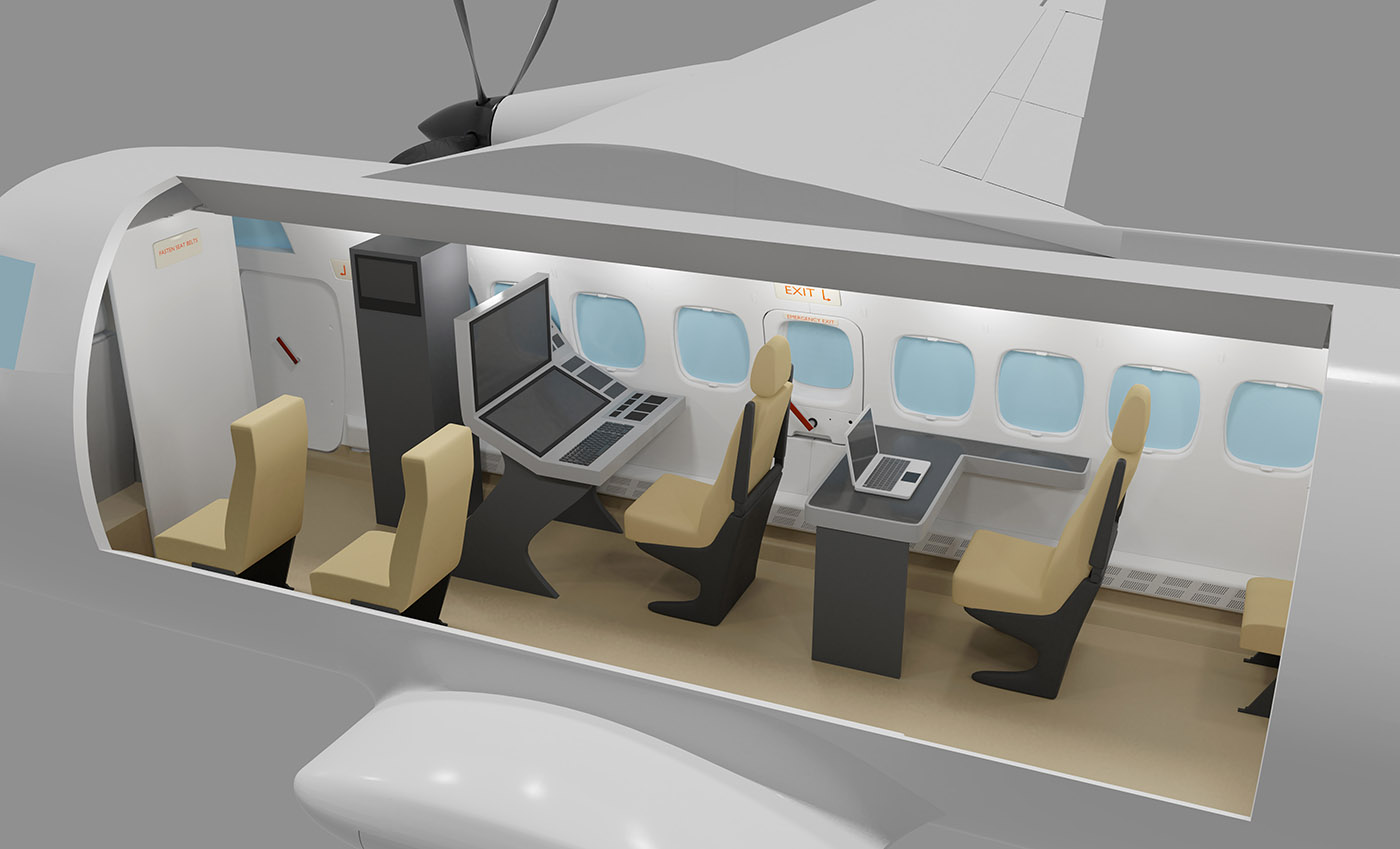 Компоновка салона L-410 Фотограмметрический и патрульный вариант (МРА)