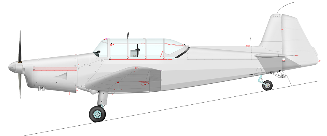 Силуэт Zlin Z-226