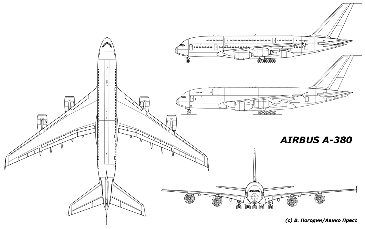Чертеж Airbus A380