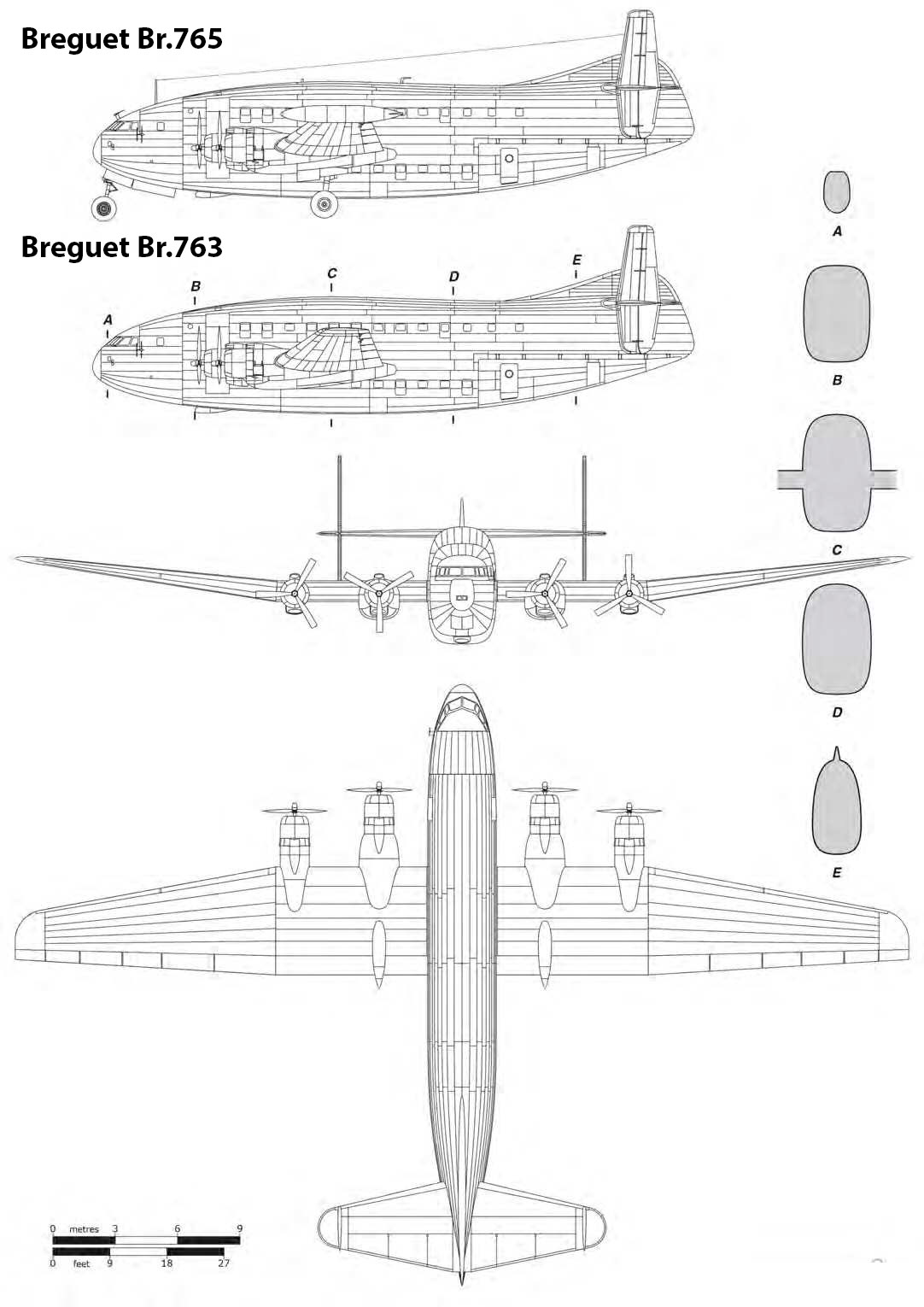 Чертеж Breguet Br.763