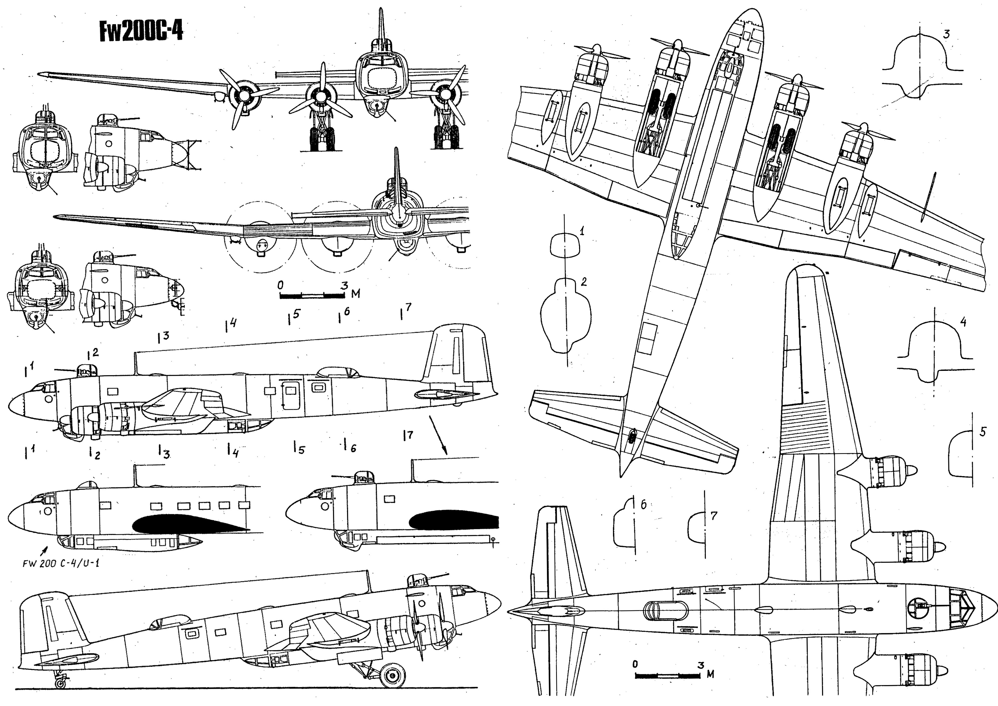 Чертеж Fw 200C-4