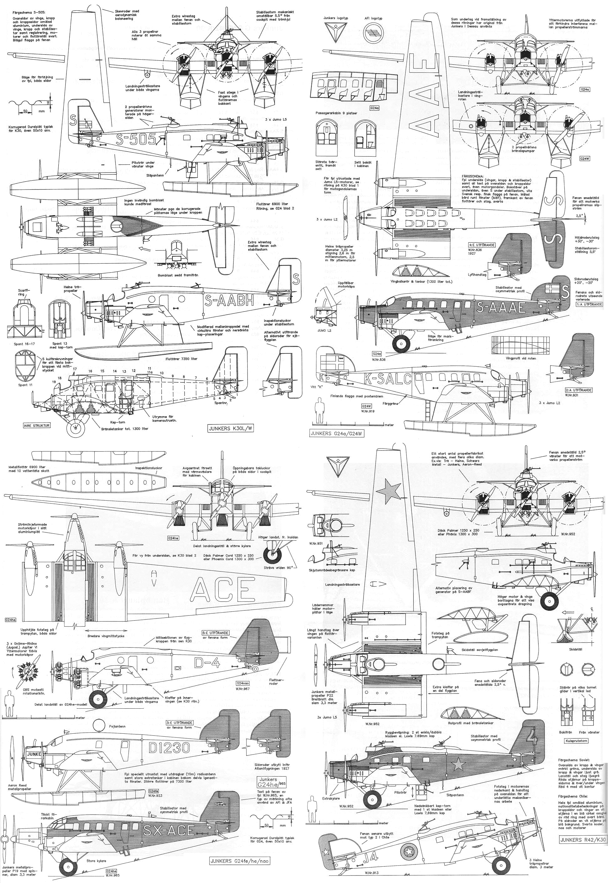 Чертеж Junkers G.24
