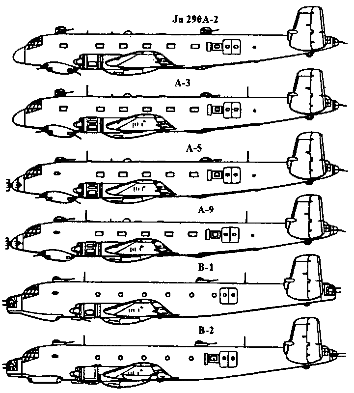 Модификации Junkers Ju-290
