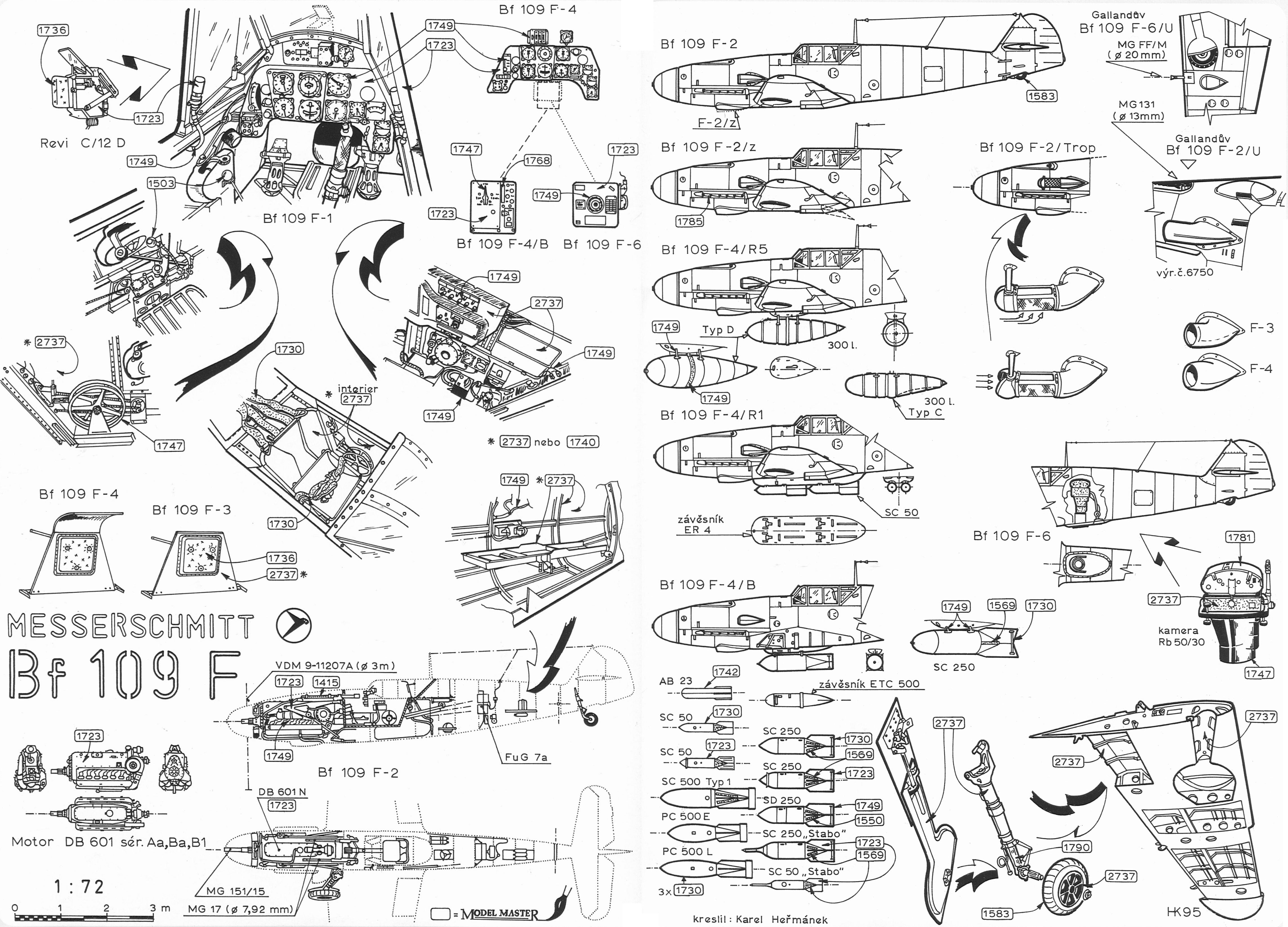 Чертеж Messerschmitt Bf.109F