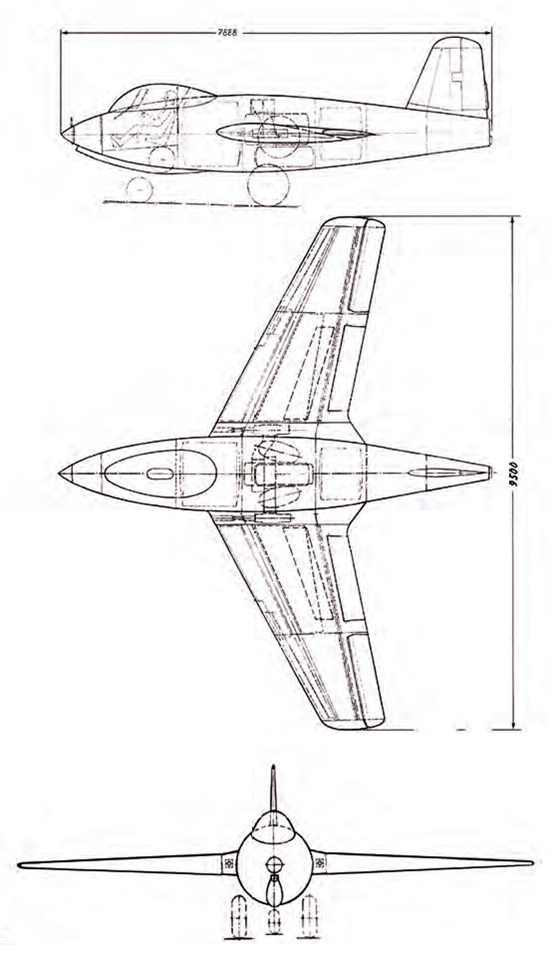 Чертеж Messerschmitt Me.263