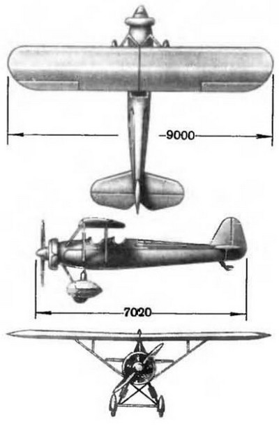 Чертеж самолета ЛК-4-III