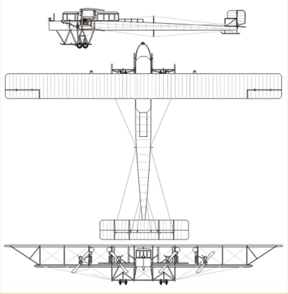 Чертеж бомбардировщика С-21 Русский витязь
