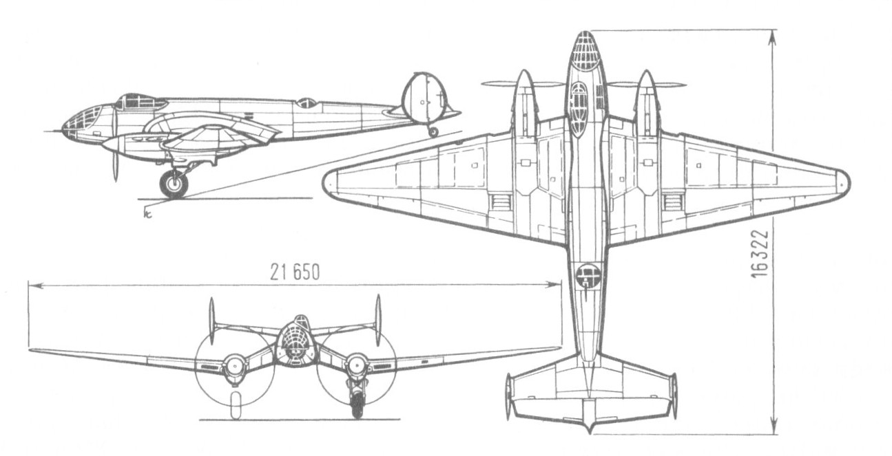 Чертеж самолета Ер-2