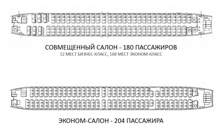Компоновка салона самолета Boeing 737 МАХ 9