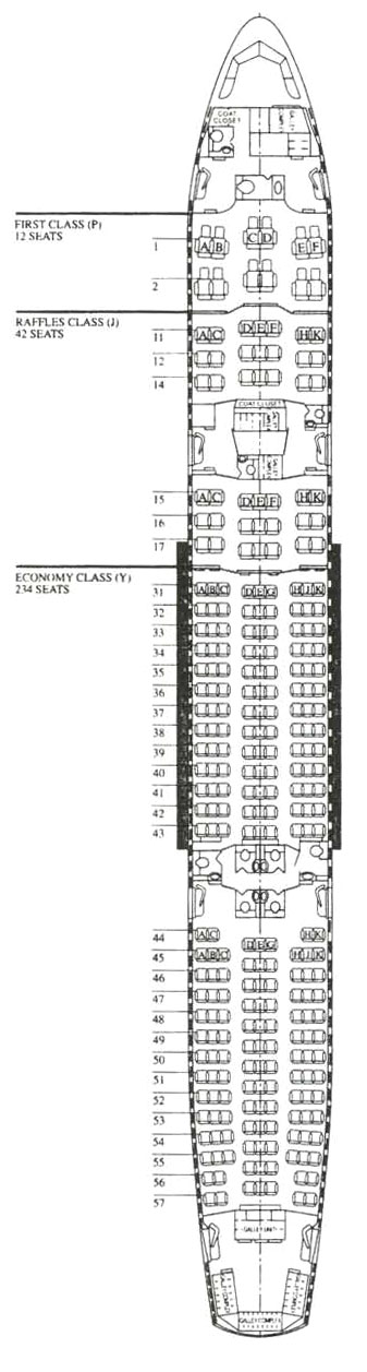 Расположение мест Boeing 777-200