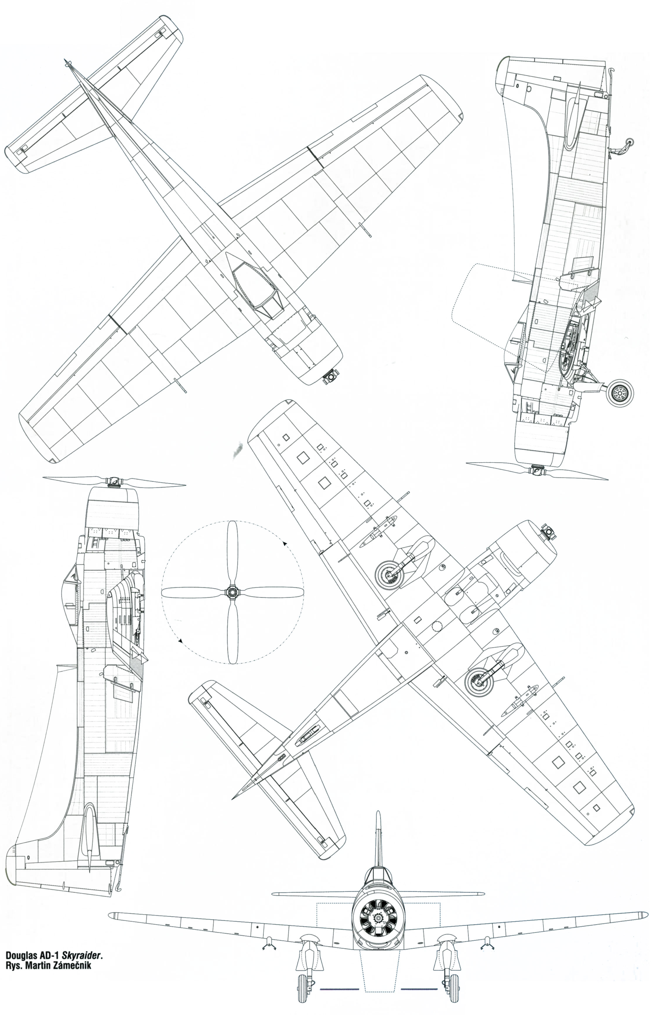 Чертеж Douglas AD-1
