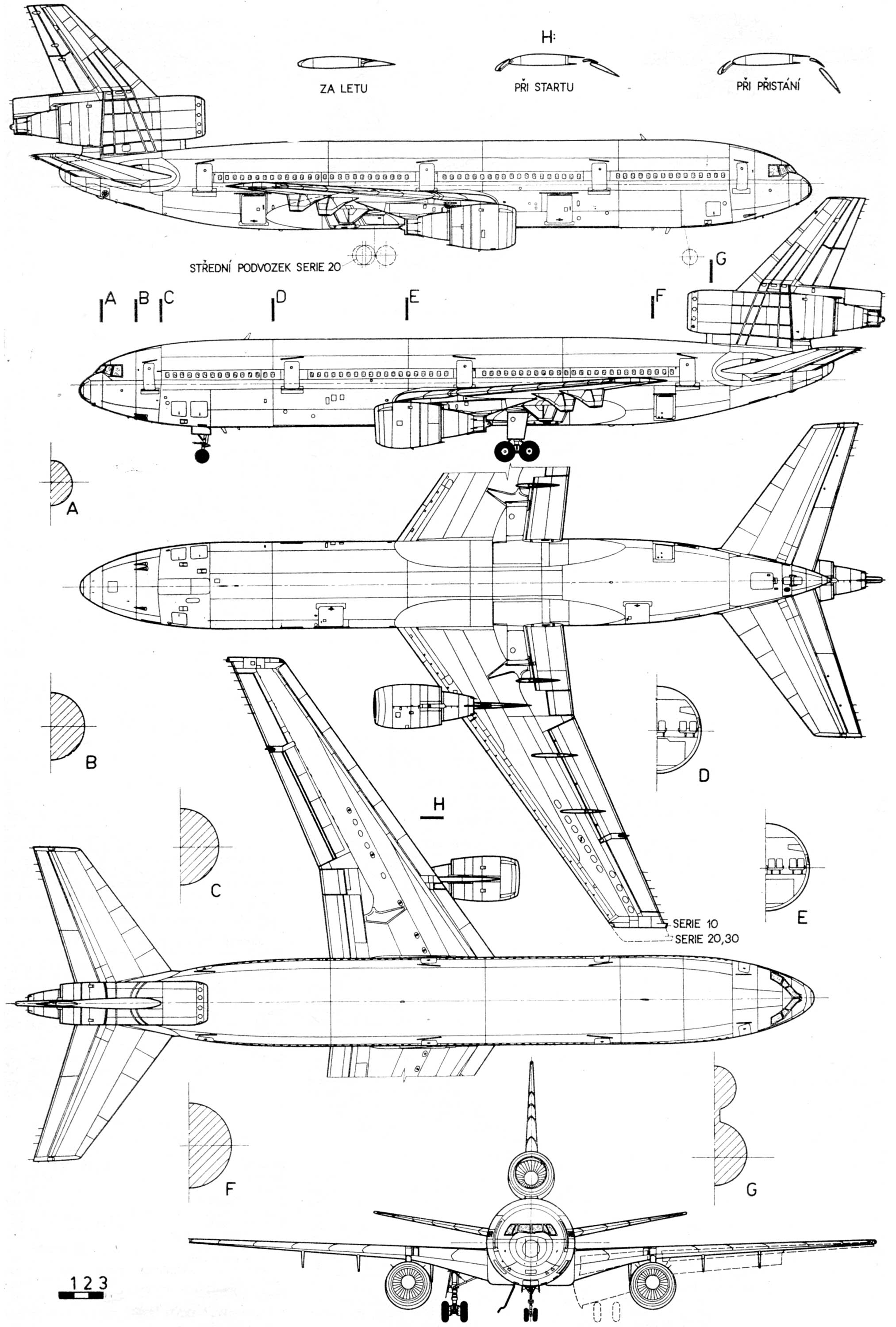 Чертеж Douglas DC-10