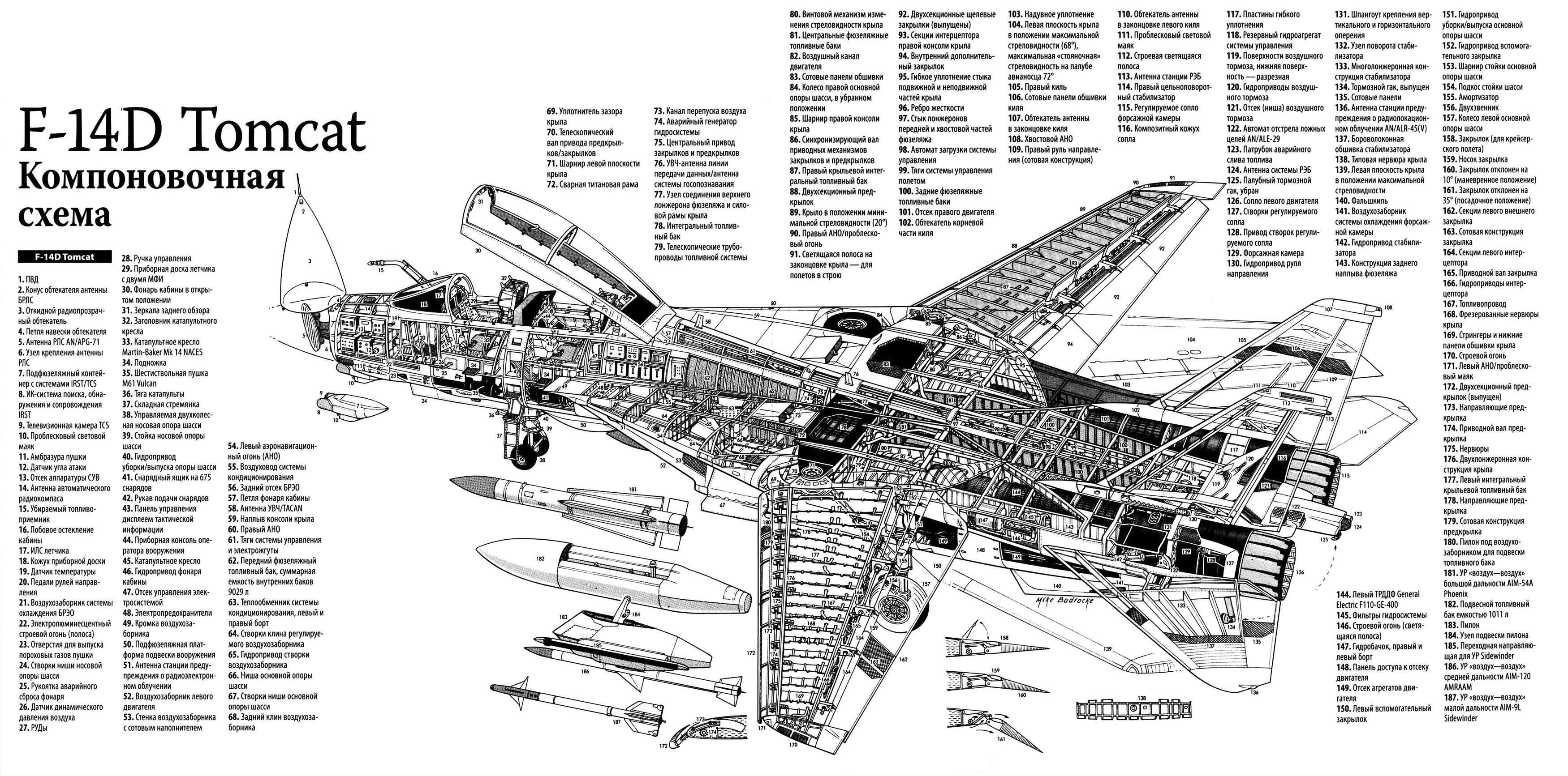 Компоновка Grumman F-14D