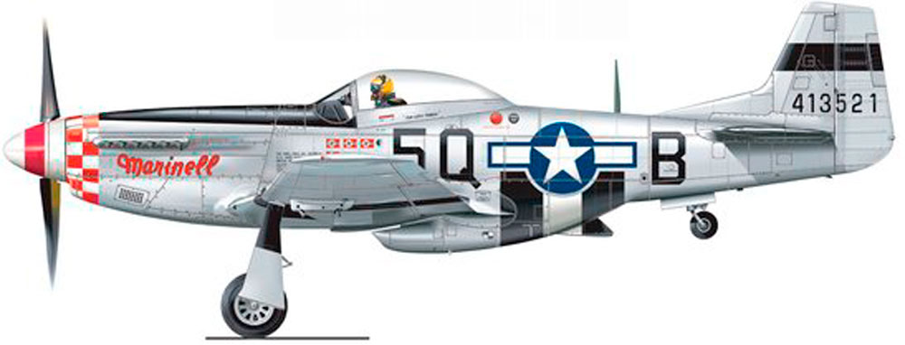 Силуэт North American P-51 D-5-NA MUSTANG