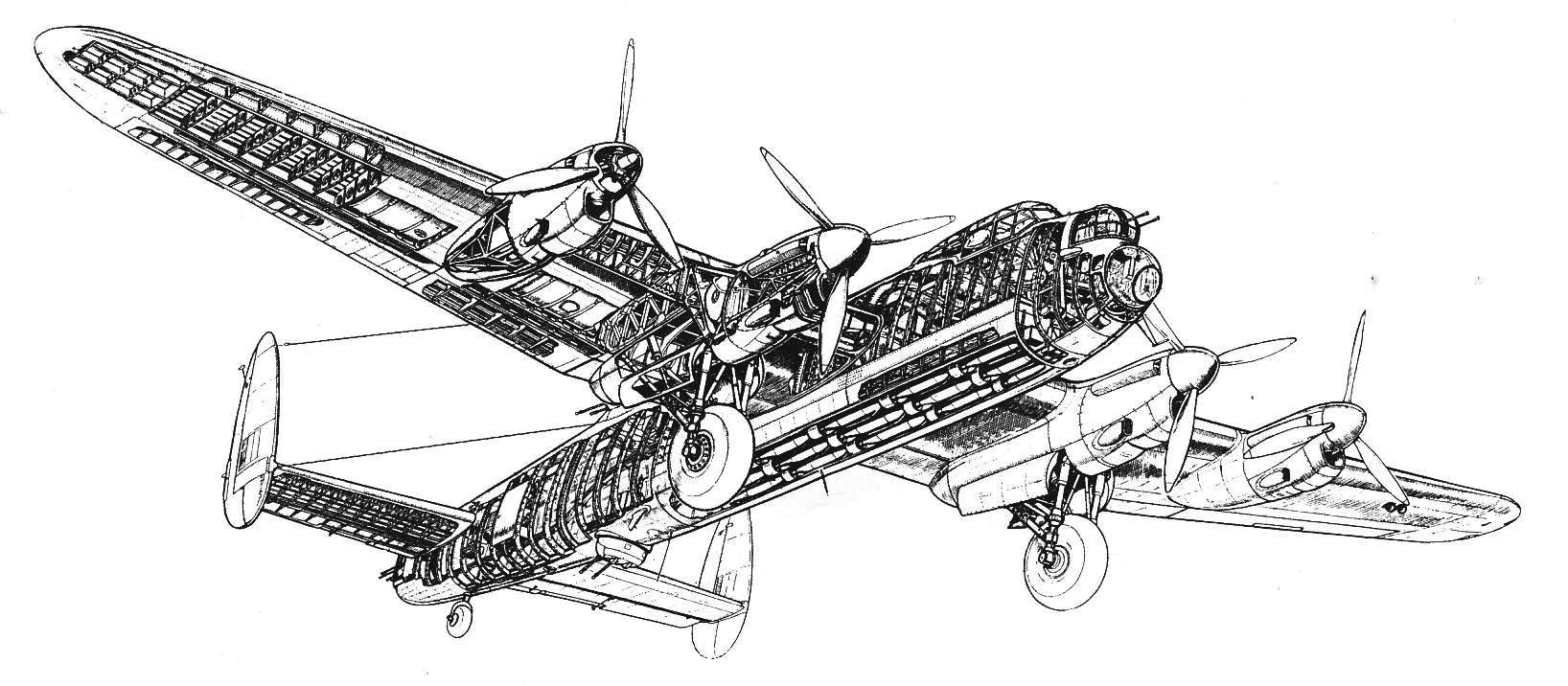 Компоновочная схема Avro Lancaster