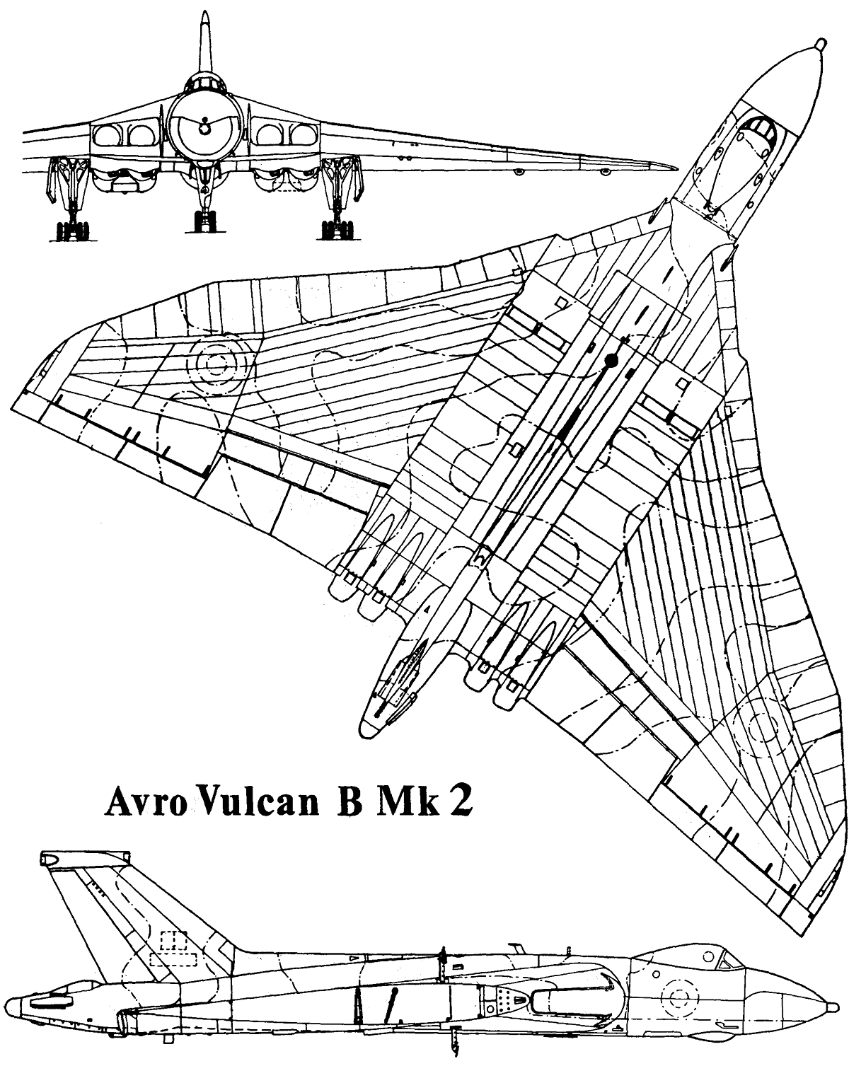 Чертеж Avro Vulcan B.Mk.2