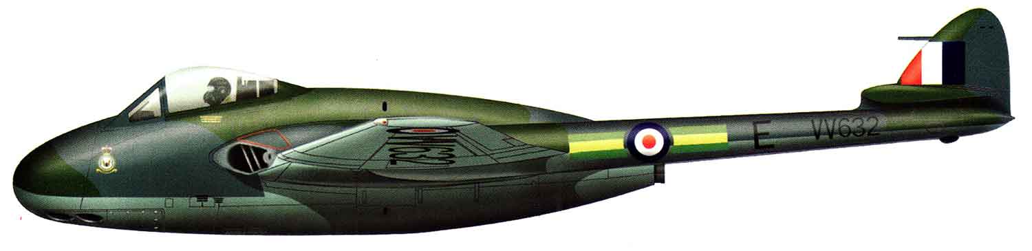 Силуэт Havilland FB.5 Vampire