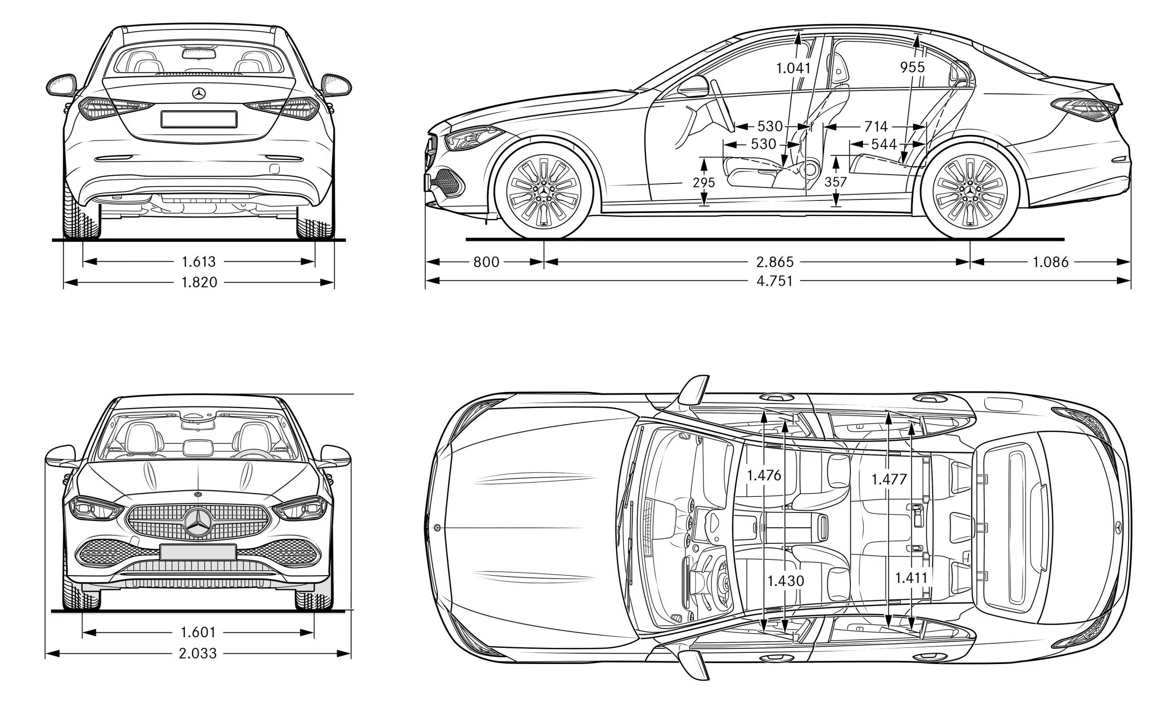 Чертеж Mercedes-Benz w206