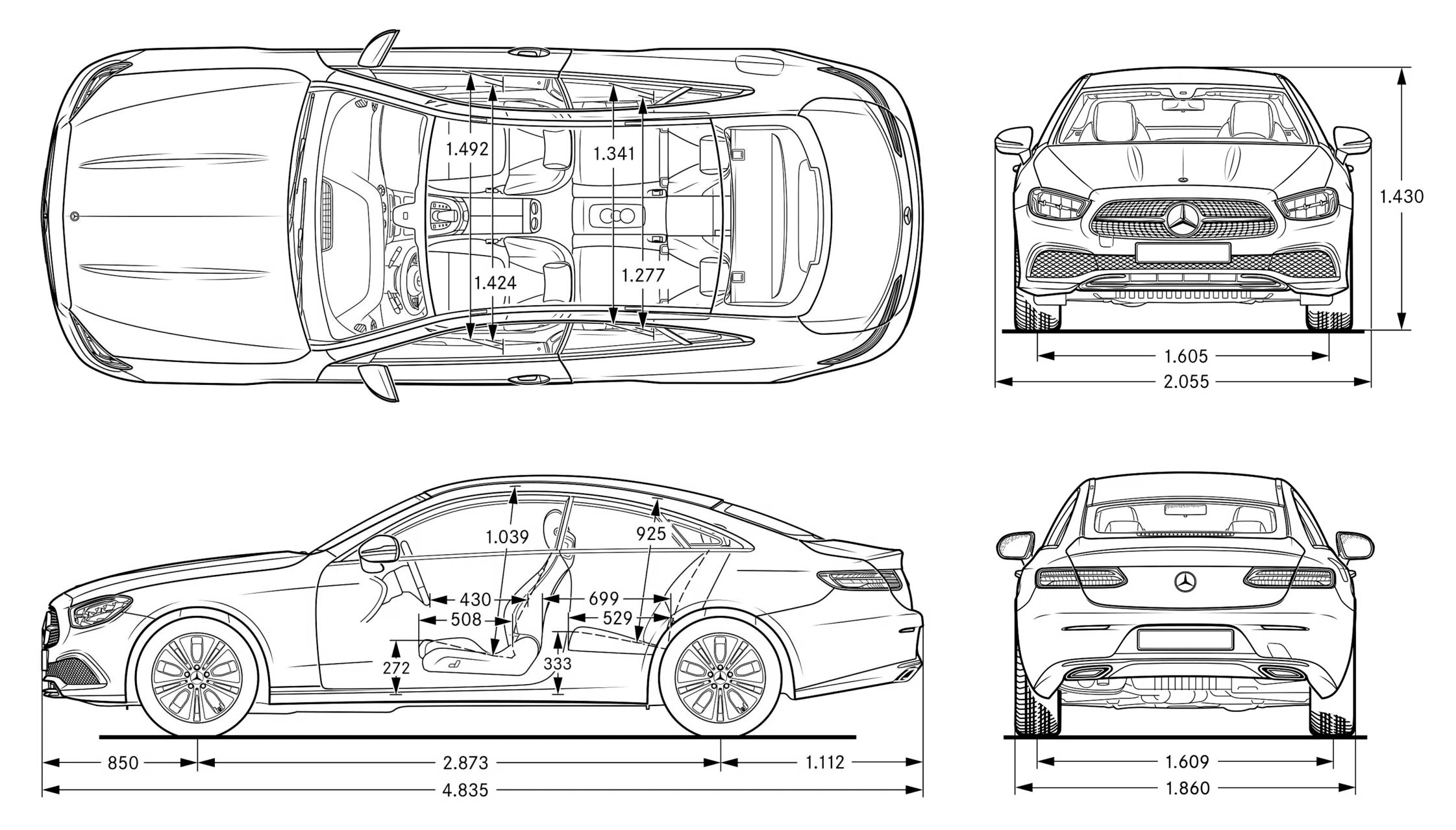 Чертеж Mercedes-Benz c213