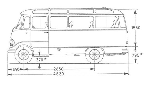 Чертеж Mercedes-Benz O319
