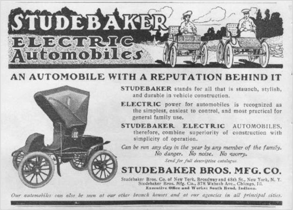 Реклама Studebaker Electric