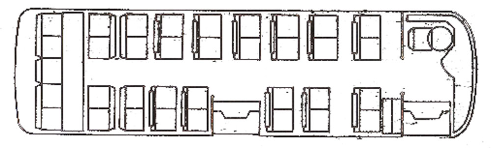 Компоновка салона Ikarus-216.01