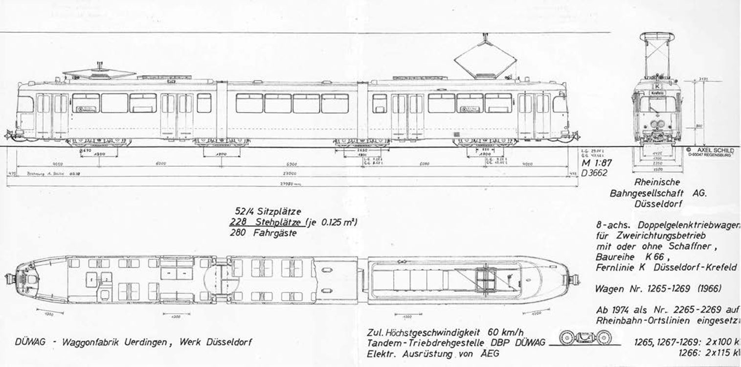 Чертеж Duewag K66