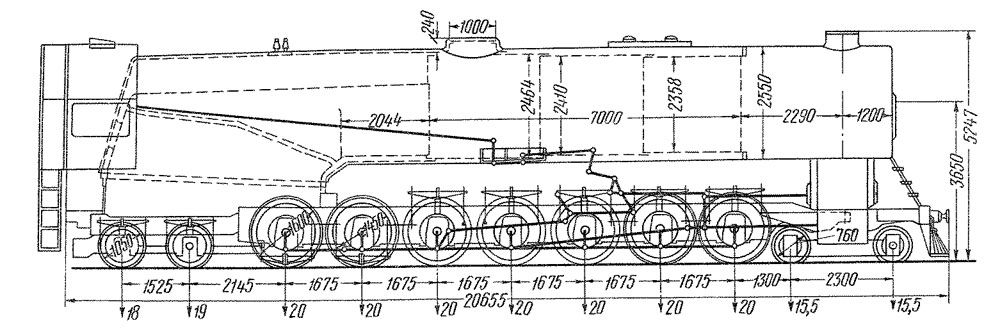 Чертеж паровоза серии АА