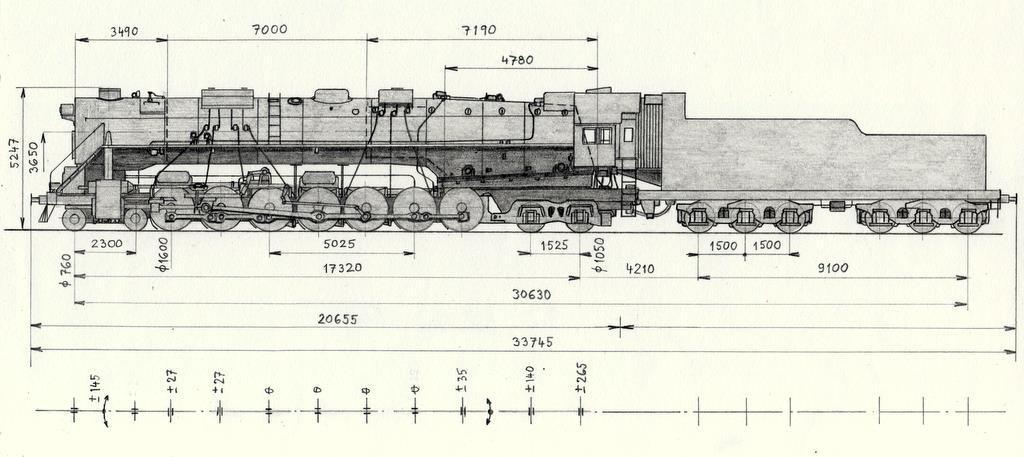 Чертеж паровоза серии АА
