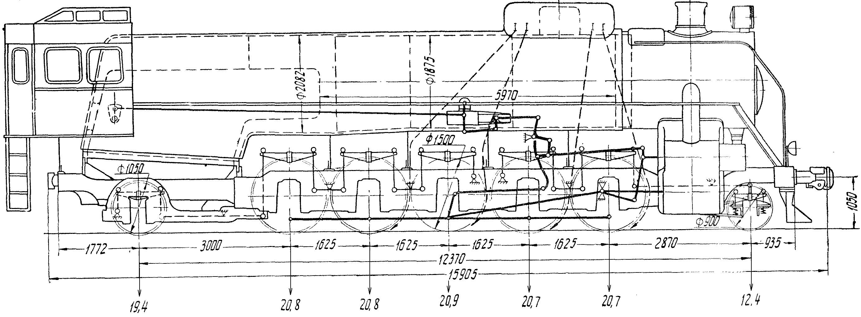 Чертеж паровоза ФД21