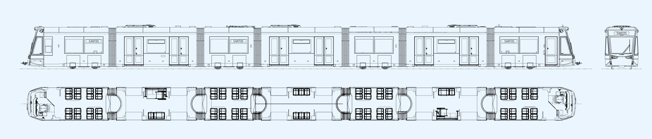 Чертеж Stadler Tramlink Brazil