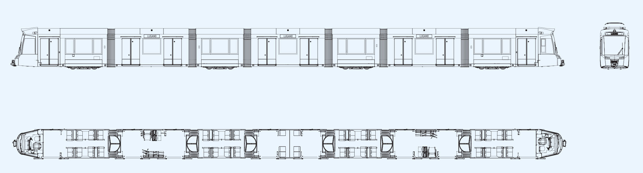 Чертеж Stadler Tramlink Switzerland