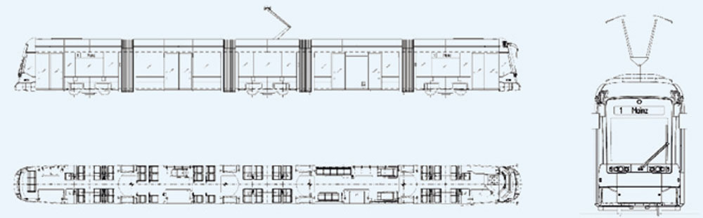Чертеж Stadler Variobahn Mainzer