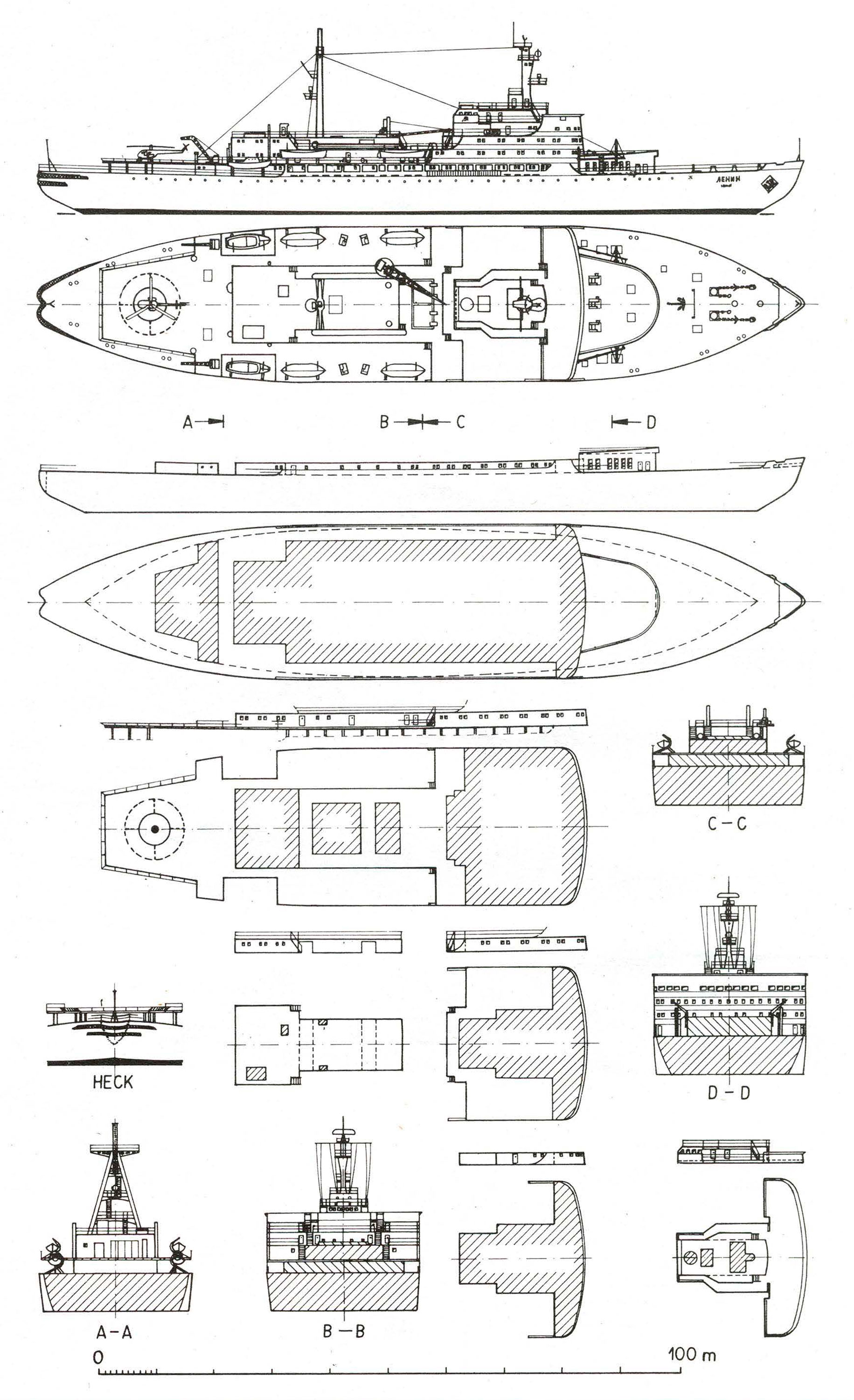 Чертеж Ледокол Ленин