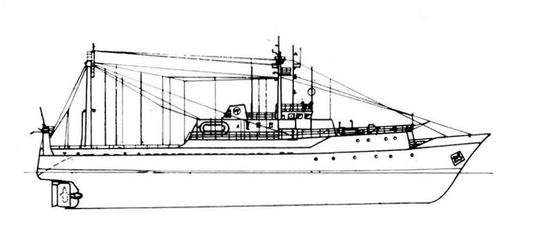 Проекция рыболовного траулера типа 