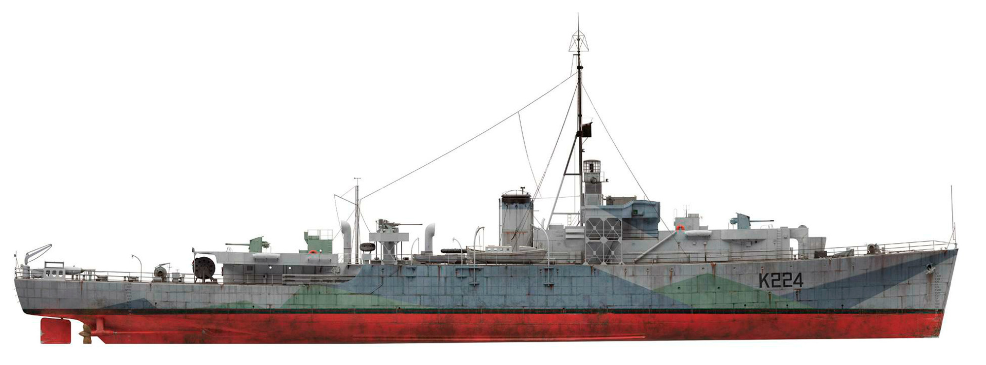 Силуэт миноносца HMS Rother