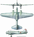 Силуэты бомбардировщика ДБ-3