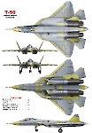 Чертеж истребителя Т-50