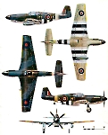 Чертеж North American P-51 Mustang III