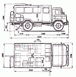 Чертеж ТС-3964 на базе ГАЗ-66
