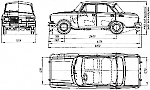 Чертеж автомобиля Москвич-412