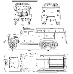 Чертеж. Автомобиль технической службы московского управления пожарной охран на базе автоцистерны ПМЗМ-3 (шасси ЗИЛ-151)