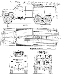 Чертеж пожарной машины ПМЗ-27А на базе ЗиЛ-157