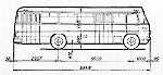 Чертеж автобуса Ikarus-620