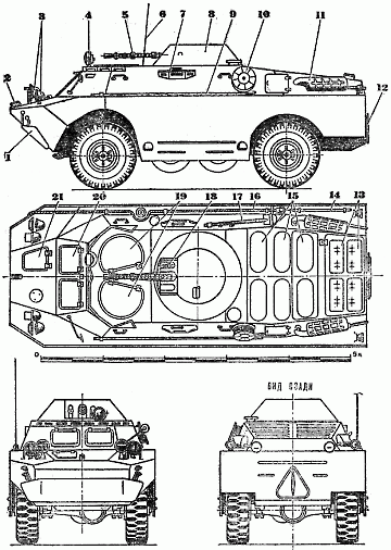 Чертеж БРДМ-2