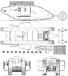 Чертеж тяжёлого танка Mark I