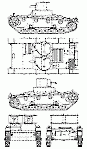 Чертеж танка Vickers Mk E Type A