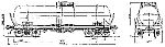 Чертеж вагона модели 15-1601-01. 4-осная цистерна для меланжа