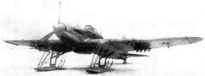 Ил-2 с неубирающимися лыжами. 1942 г.